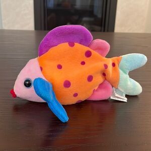 Lips the Fish Ty Original Beanie Baby 1999 Excellent Condition 8” long